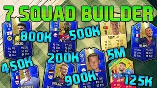 FIFA 19 SQUAD BUILDER 125K 200K 450K 500K 800K 900K 5M SQUAD BUILDER FUT CHAMPIONS FIFA 19