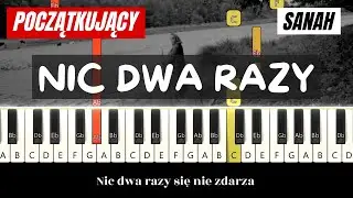 Sanah - Nic Dwa Razy | Piano Tutorial (Wersja dla Początkujących) Nuty w opisie