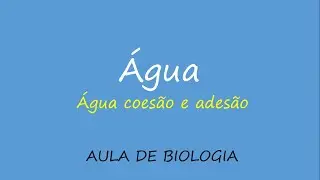 &Aacute;gua coes&atilde;o e ades&atilde;o