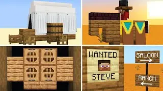 11 Wild West Build Hacks & Decorations in Minecraft Java & Bedrock!