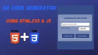 CREATE A QR CODE GENERATOR USING HTML  CSS & JAVASCRIPT ONLY.