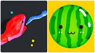 Watermelon Game Vs Snake Clash.io - (Suika Games, Max Level), New Update 