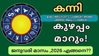 Kanni Rashi- Uthram ,Attham, Chitthira Nakshatra||January 2026 prediction in Malayalam#kanni