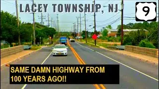 (11) PREHISTORIC ROUTE 9 | Driving From Waretown to Lacey Twp. | SPLIT SCREEN (N)