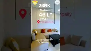 Ready to move-in 2 BHK flats @ Bonsai CEDAR, Gundlapochampally  @ Rs.46L* (no GST) call @8978059509
