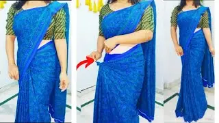 How to wear uniform saree perfectly | best saree draping tutorial | easy uniform saree draping tips