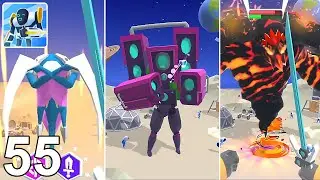 Mechangelion Robot Fighting - Challenge, Speakerman, Lava Golem | Gameplay Walkthrough Part 55