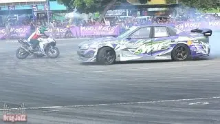 FreeStyle Yamaha R25 250CC  vs Drifting car AMF 2015