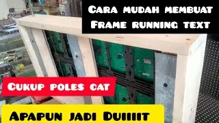 Frame running text dua sisi berbahan kayu palet#merapiteknik #kayupalet