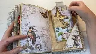 **SOLD** Flip through of Bird Botanical Handmade Junk Journal