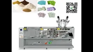 horizontal powder sachet  packing machine HFFS packer with auger filling equipment screw conveyor