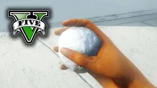 GTA 5 Next Gen - Snowball Fights in First Person