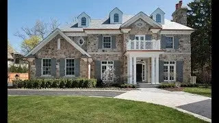 Colonial Style Stone Home In Glencoe, Illinois