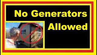 Being Fined For Having A Generator On The Property