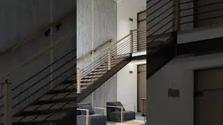 Our 6484 Modern Handrail paired with 7.1.1 Horizontal Bars