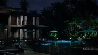 Rain Sounds For Sleeping | Poolside Rainy Home &middot; Thunderstorm (NO ADS)