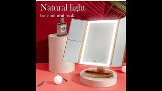 RoLeDo Best Lighted Makeup Mirror with LED Lights on Amazon / Tri Fold Mirror / Animal Print