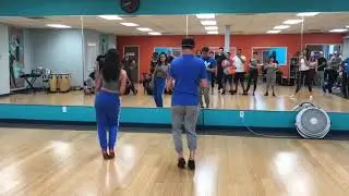 Salsa on2, footwork and partnering with music Majesty in Motion Dance Company with music