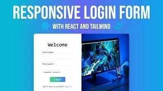 Responsive Modern Login Form Using React & Tailwind