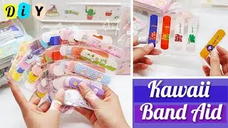 How to make kawaii band aid at home _ DIY cute Band aid _ paper craft
