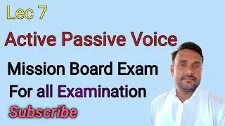 Literature Adda  is live! Active Passive Voice Mission Board Exam class 7