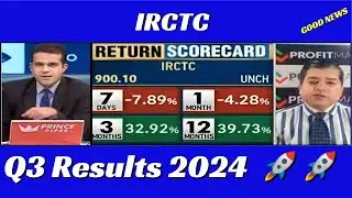 Irctc share Q3 Results 2024 | irctc share news | IRCTC share latest news today | irctc share |