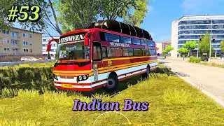 Indian Private Bus Gameplay 🚍 | Dangerous Turns & Heavy Load || #ets2 || #53