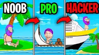NOOB vs PRO vs HACKER In JOHNNY'S ISLAND!? (ALL LEVELS!)