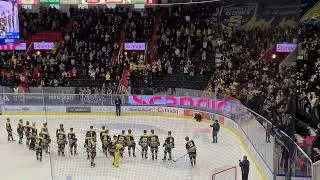 Södertälje SK segerfirande efter 3-1 mot Djurgården 2022-10-28