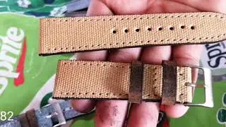 Handmade leather watch straps - leather, denim and canvas