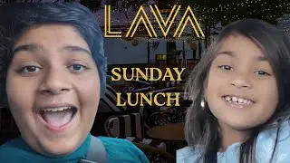 Aarit and Aaryahi's Lunch At LAVA LOUNGE Houston #lava #food #hungry #foodie #review #shawarma #fun