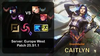 Caitlyn ADC + Morgana vs Lux + Zoe - EUW GrandMaster - Patch 25.S1.1