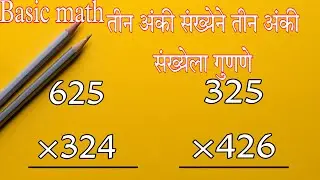 तीन अंकी संख्येने तीन अंकी संख्येला गुणणे |multiplication of three digits into three digits number |