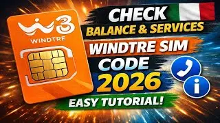 WindTre Italy SIM 2026 | Balance, Recharge & Customer Service Codes #worldwork50 
