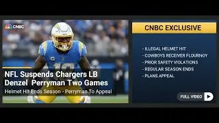NFL Suspends Chargers LB Denzel Perryman Two Games