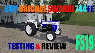 Original Swaraj 744FE Tractor Test with Plow,Cultivator&Trailers #FS19 Gameplay #744 #dhaliwalgaming