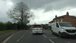 Driving On The A443 From Holt Heath Through Hallow To Worcester, England 19th April 2023