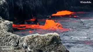 incredible Lava lake Volcano