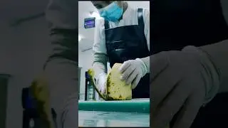 Fast Pineapple Peeling Technique 🍍⚡ | Pro Fruit Slicing Skills 💯