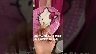 how I feel after doing my nails #Nails #NailTag #HelloKitty #ForYouPage
