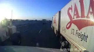 Close call from Saia leased to Varna Trucking Inc.
