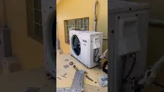 Air conditioning unit Fan leg Broken || Still Working good #hvac #ac #hvacwork #shorts