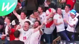 ABSOLUTE SCENES! England fans go wild as they put 4 goals past Ukraine | QFs | EURO 2020