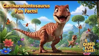 The Dinosaur with SHARK TEETH! 🦖 | Carcharodontosaurus Facts | Animated Cartoon🦖