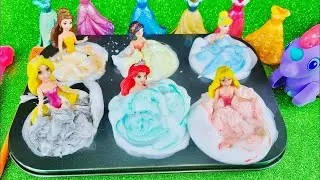 Satisfying Video I How to make Princess Lolipops in to Pool AND Rainbow Painted Cutting ASMR