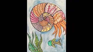 Art Project: Seashell Zentangle - Grades 4-5