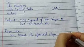 stop payment of the cheque No.___ Re:C/D account  No__