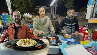 Hard working couple selling Tawa Style Pizza & Fast Food | Jodhpur Street Food | Street Food India
