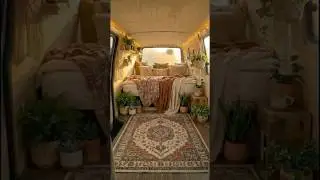 From Empty Van to Cozy Camper 🌿✨ #asmr #vanlife #vanlifevoyages #aesthetic #diy