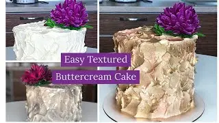 RUSTIC BUTTERCREAM TEXTURED CAKE DESIGN/ TEXTURED BUTTERCREAM